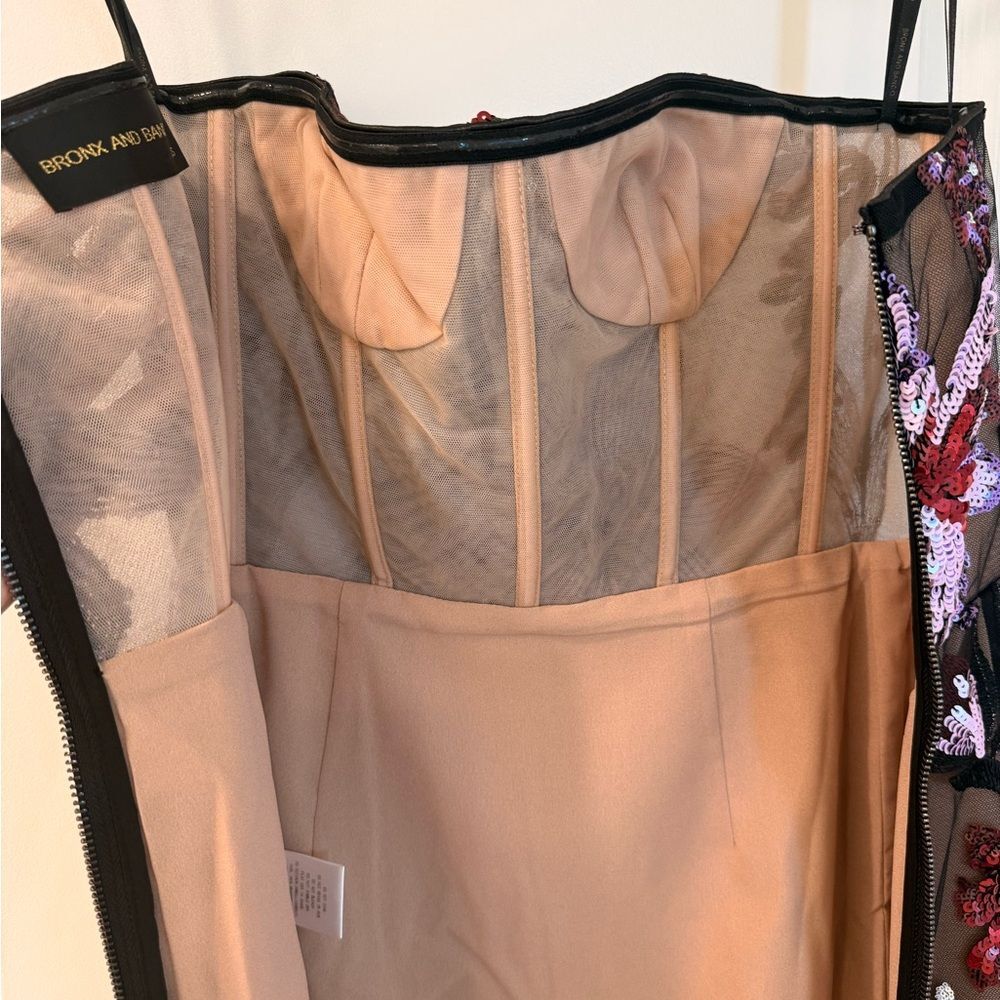 NWOT BRONX AND BANCO Dahlia Maxi Dress in Purple Multi, wedding guest dress - Picture 14 of 16